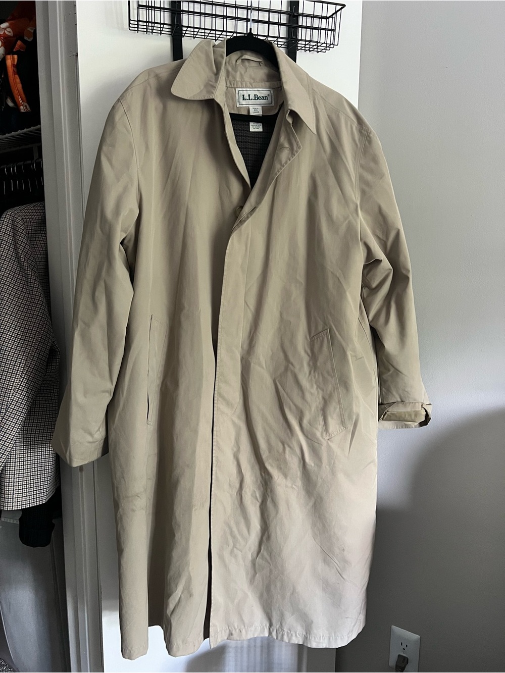 L.L. Bean Men's Tan Trench Coat